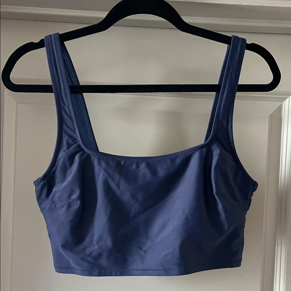Aerie Navy Scoop Sports Bra Top